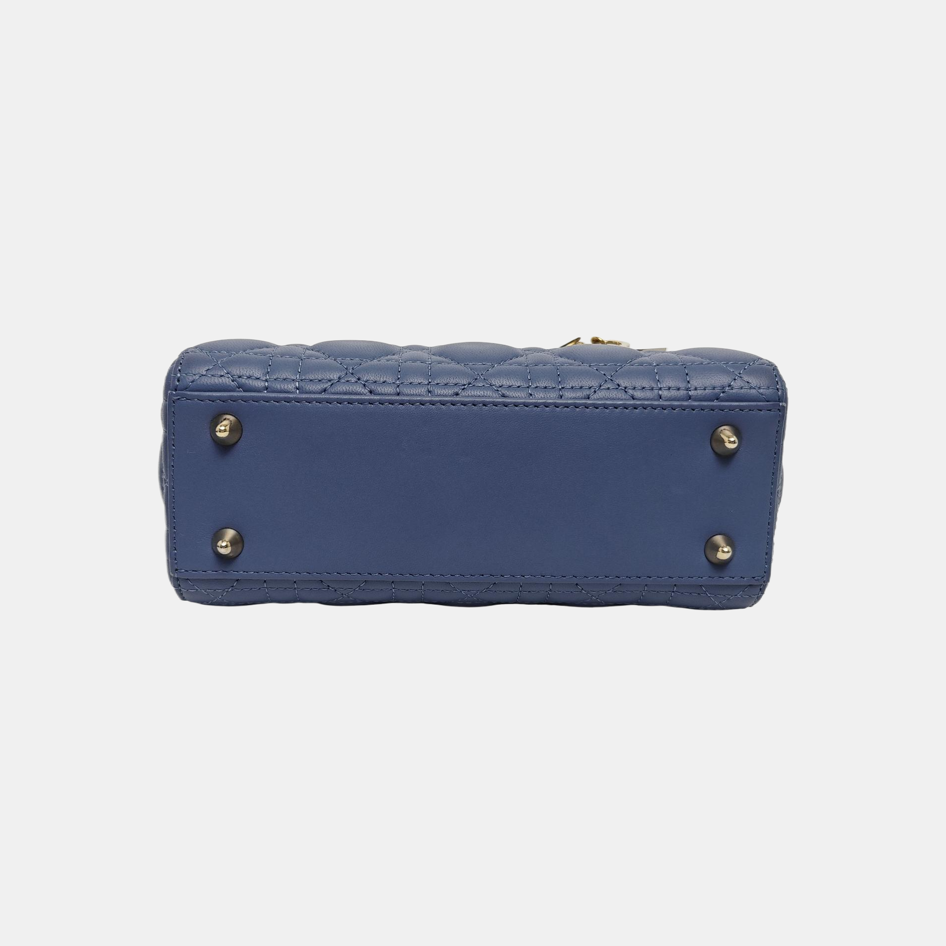 Lady Dior Small Quilted Lambskin Blue