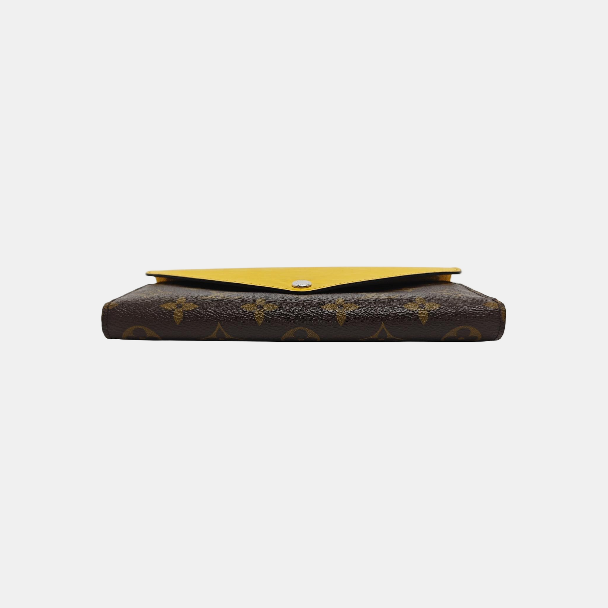 MARIE LOU Monogram Coated Canvas Brown Wallet