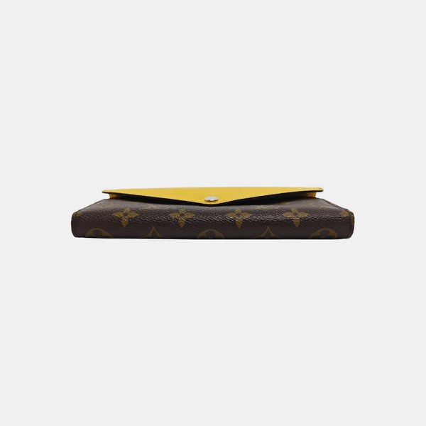 MARIE LOU Monogram Coated Canvas Brown Wallet