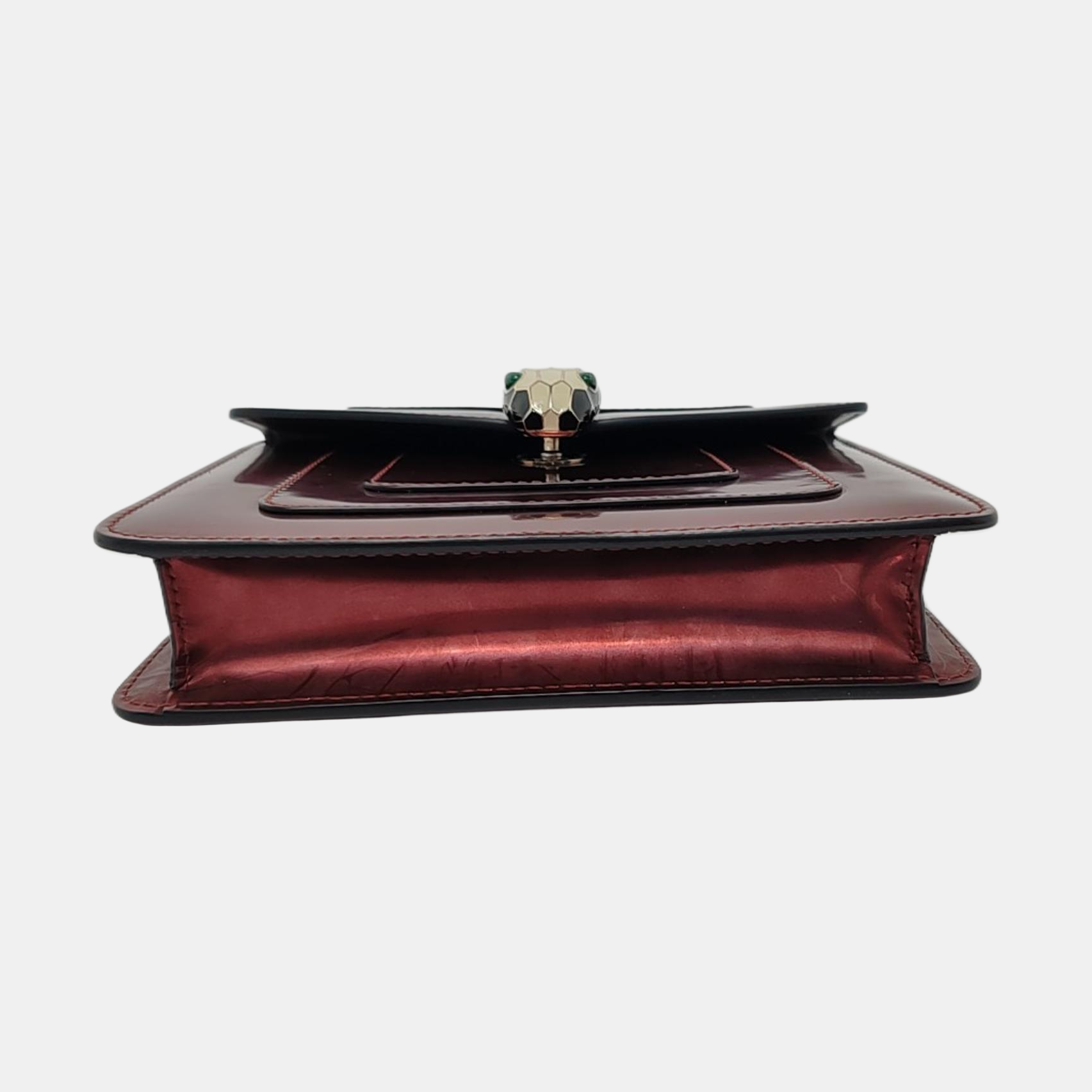 SERPENTI FOREVER Small Quilted Patent Leather Red