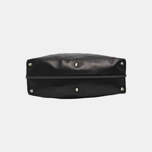 Lambskin Top Handle Bag Black
