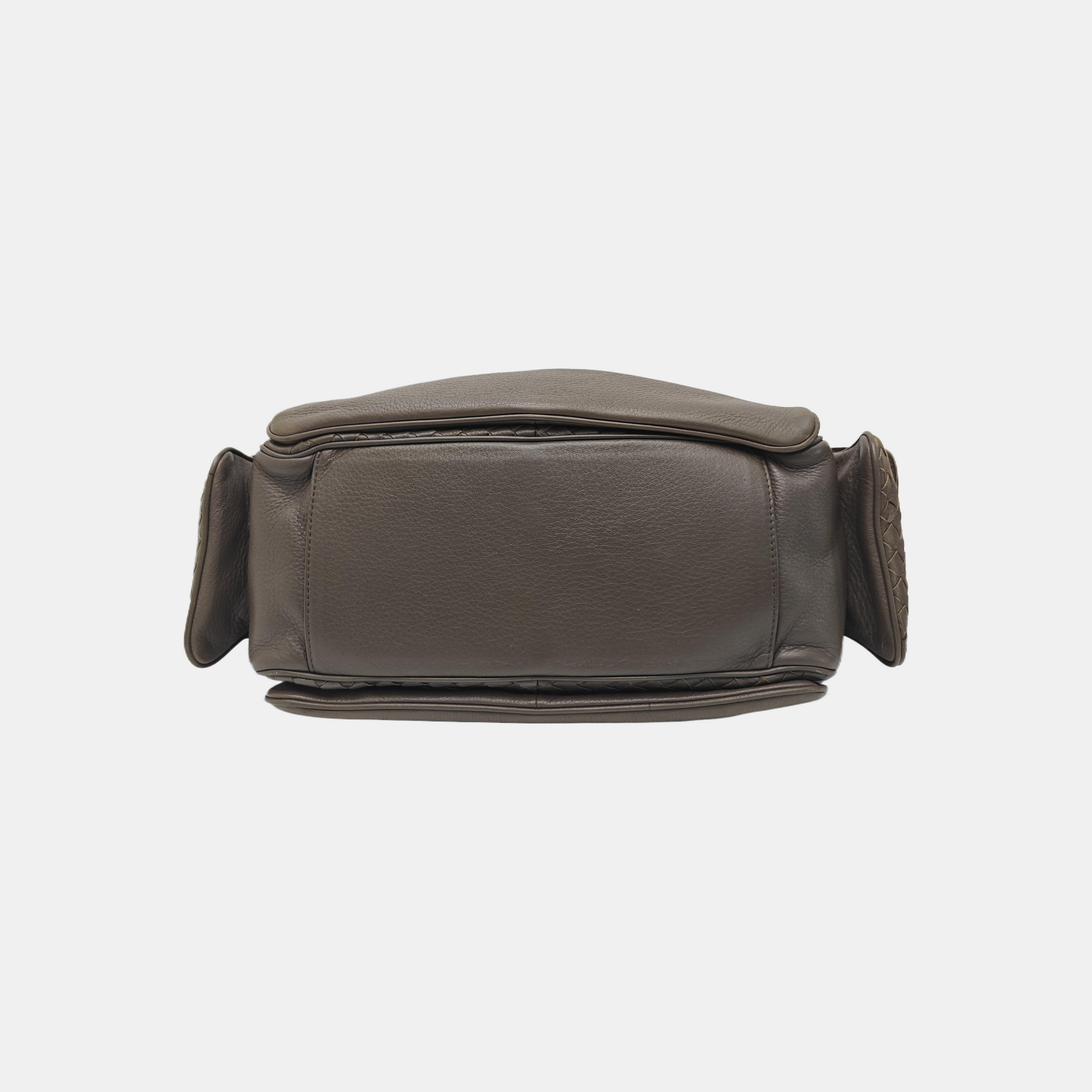 Calfskin Top Handle Bag Brown