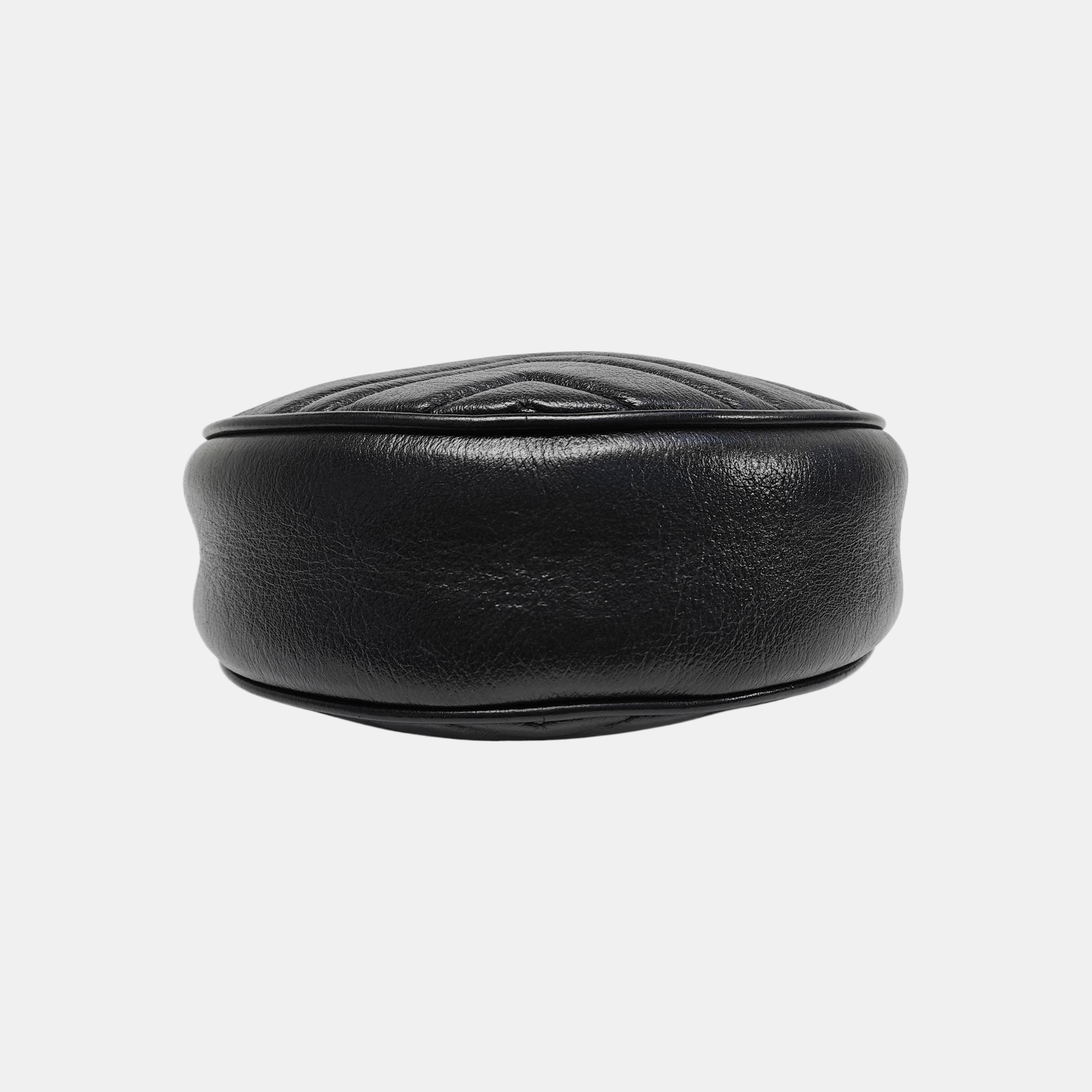 GG Marmont Mini Quilted Calfskin Black