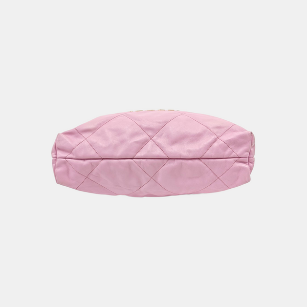 Authenticated pre-owned  CHANEL 22 Small Quilted Calfskin Pink - Tote Bag at Looply