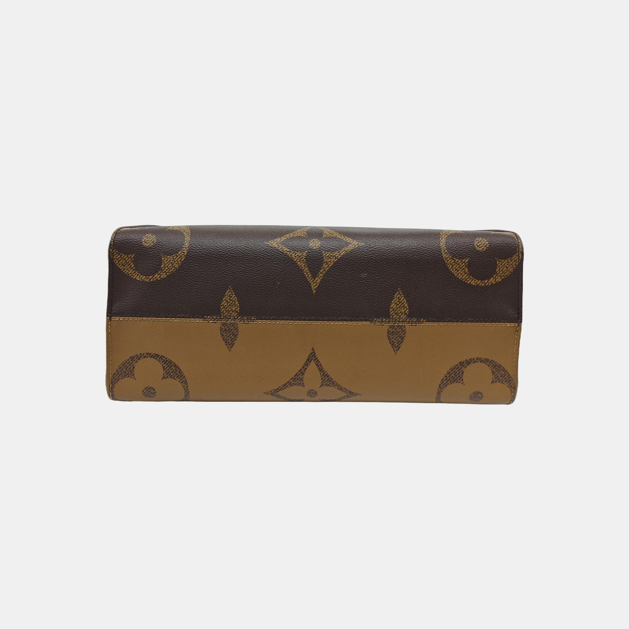 ONTHEGO MM Monogram Coated Canvas Brown