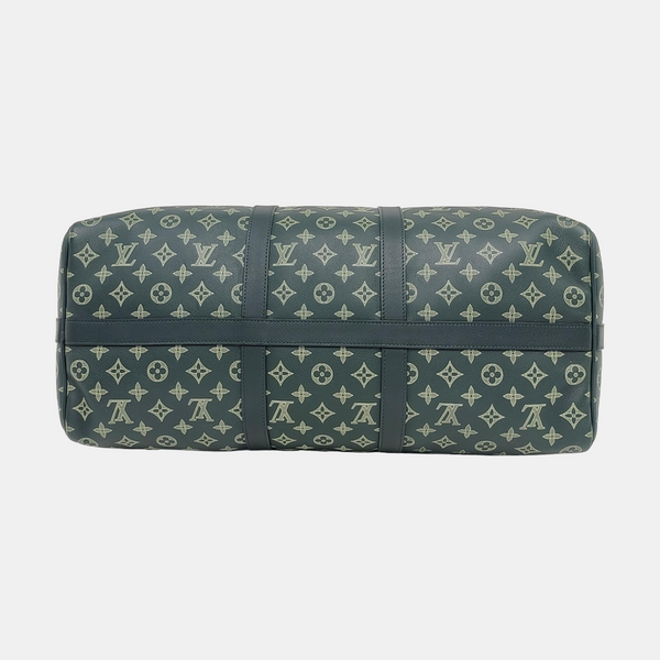KEEPALL 50 Monogram Calfskin Green