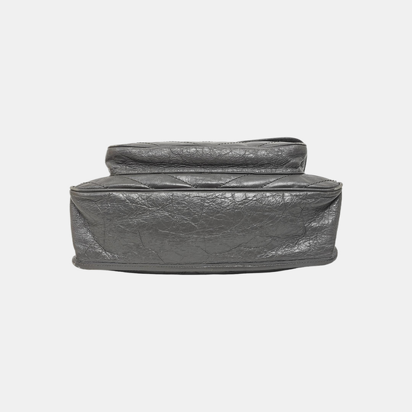 NIKI Large Quilted Calfskin Gray
