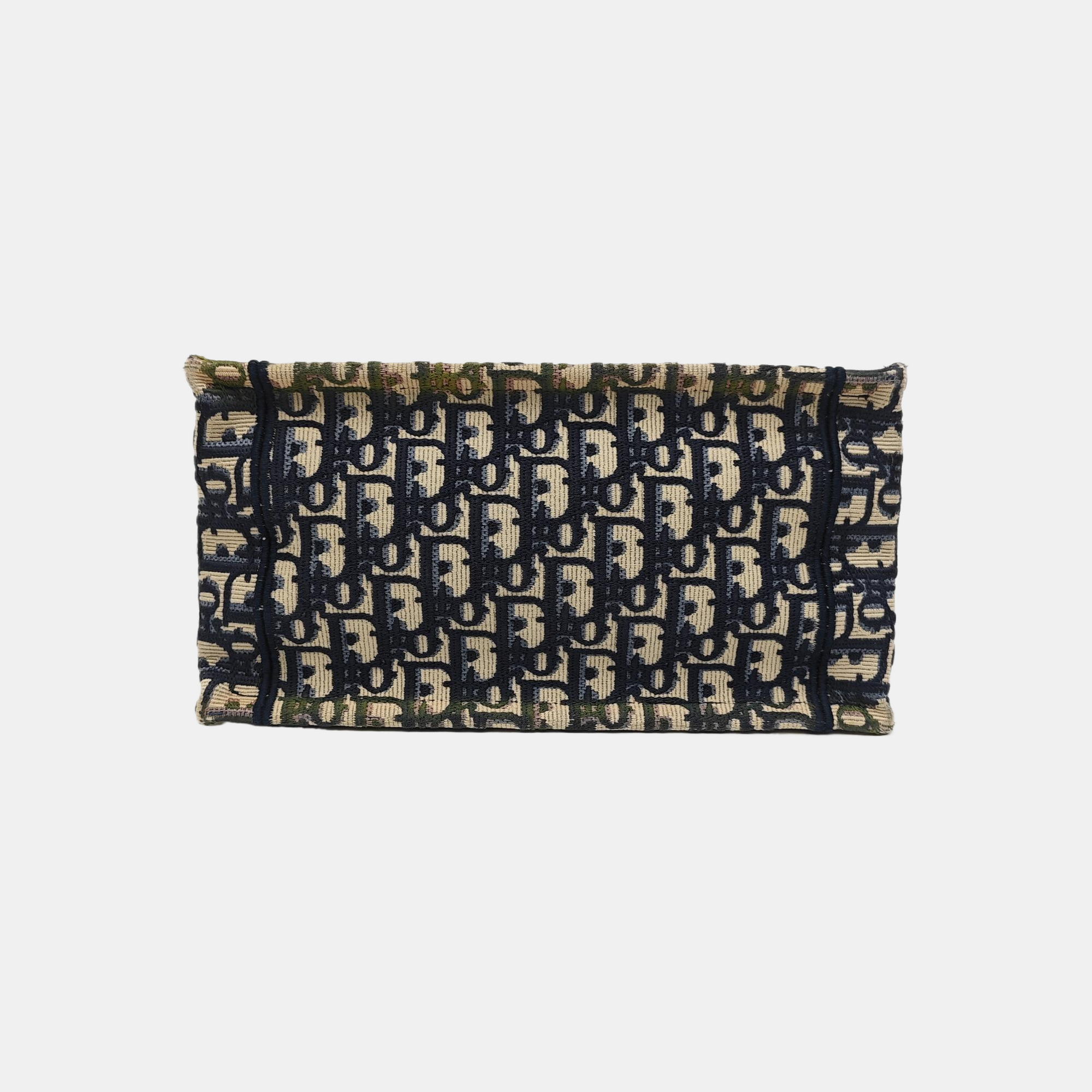 Book Tote Small Oblique Canvas Blue