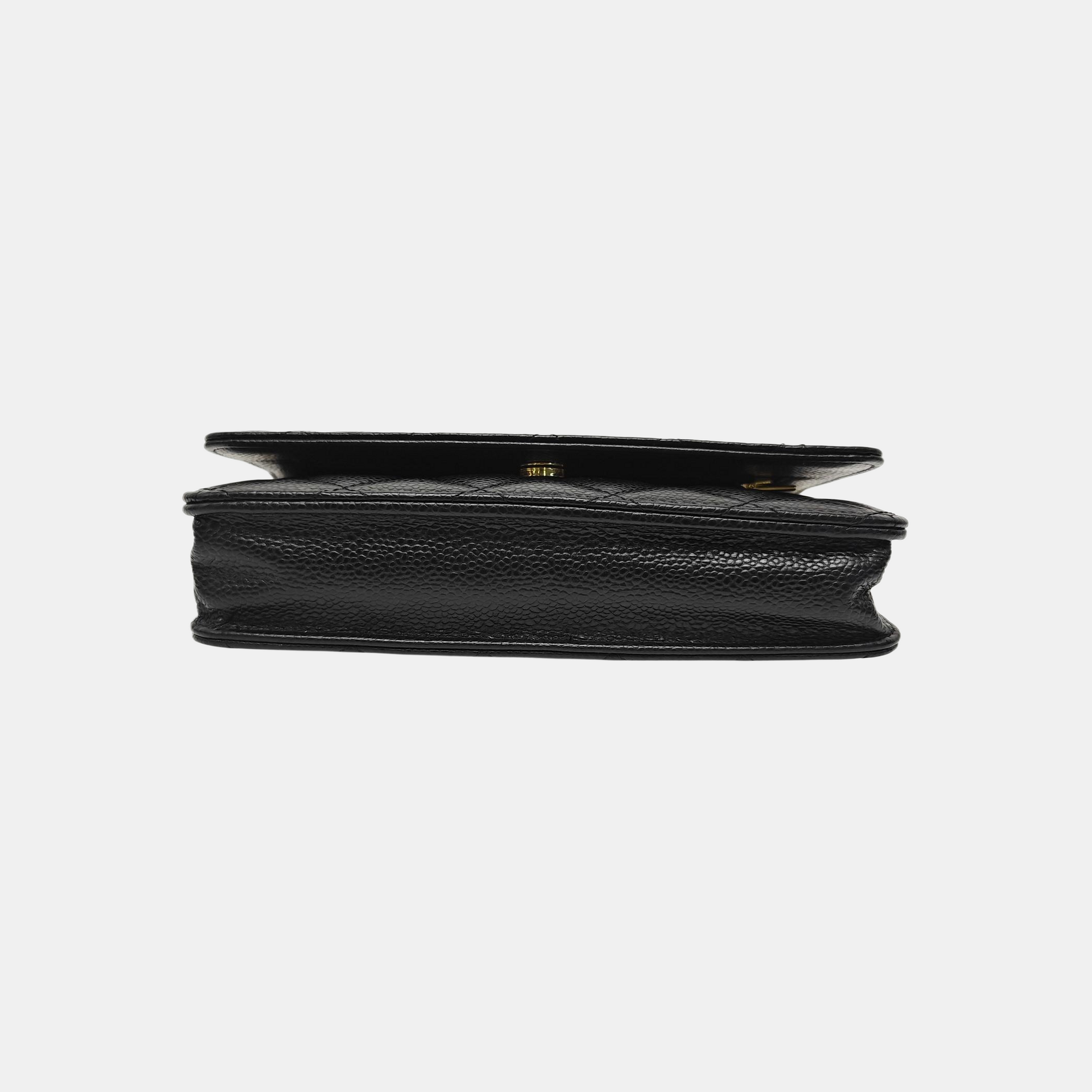 WOC Quilted Grained Calfskin Black