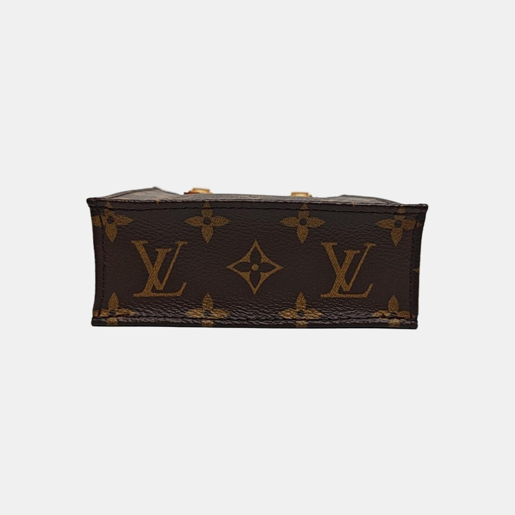SAC PLAT Mini Monogram Coated Canvas Brown