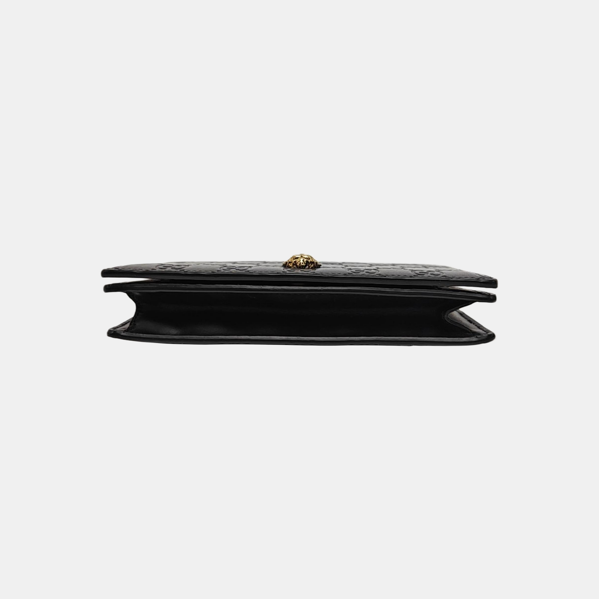 Monogram Calfskin Shoulder Bag Black