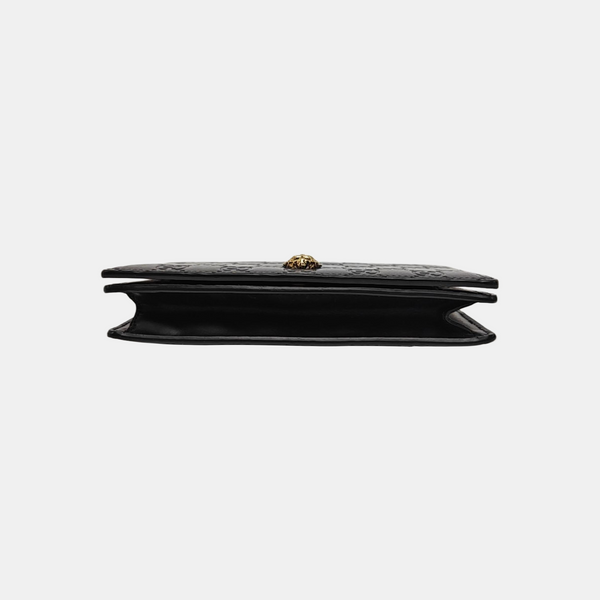 Monogram Calfskin Shoulder Bag Black