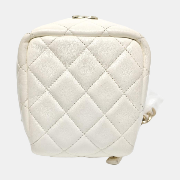 Quilted Lambskin White