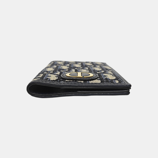 30 Montaigne Canvas Blue Wallet