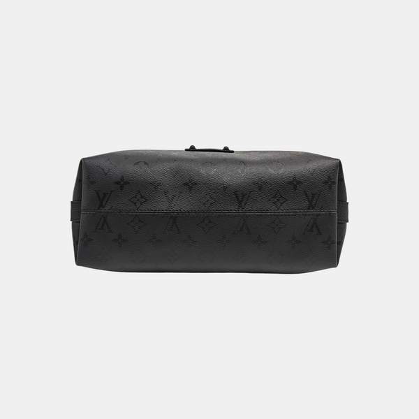 Monogram Coated Canvas Shoulder Bag Black