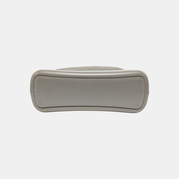 GABRIELLE Medium Quilted Calfskin Gray