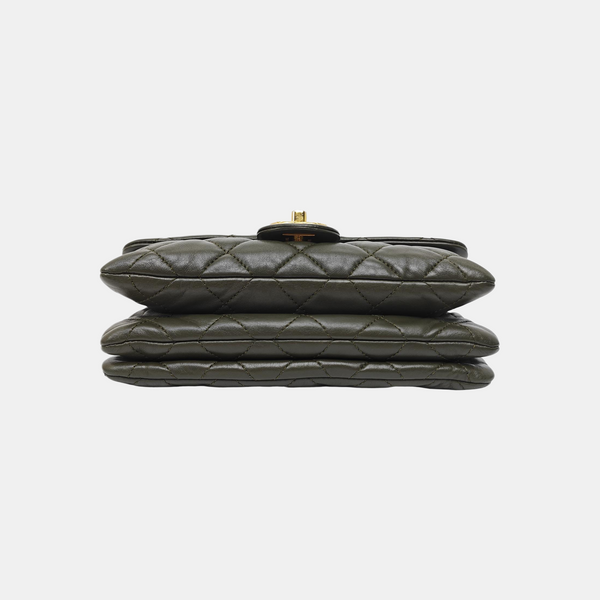 CLASSIC FLAP Mini Quilted Lambskin Green
