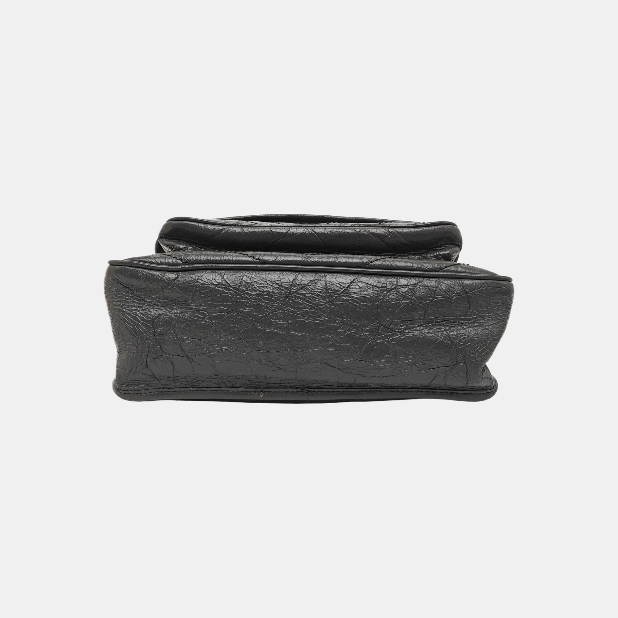 NIKI Medium Chevron Calfskin Gray