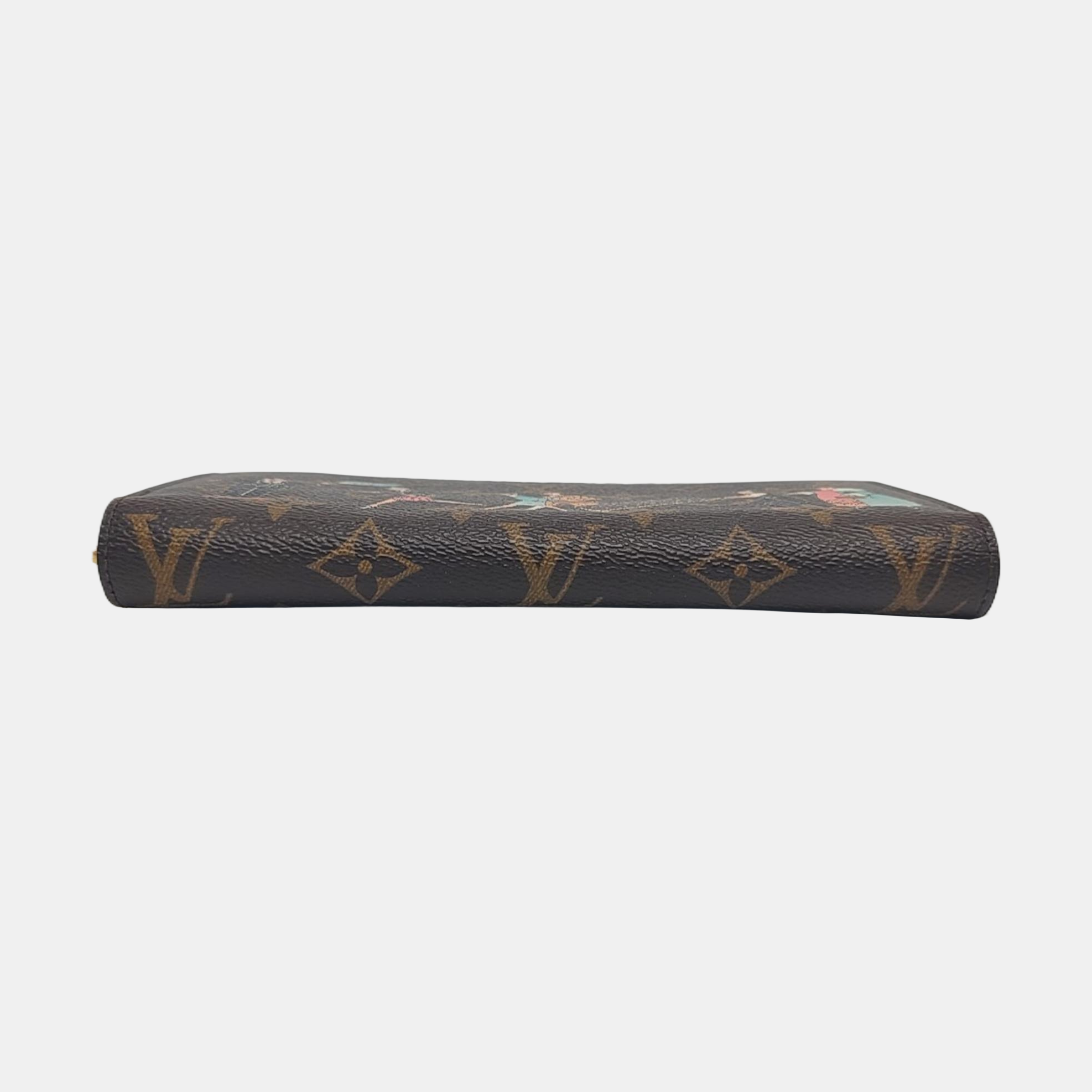 ZIPPY Monogram Coated Canvas Brown Wallet