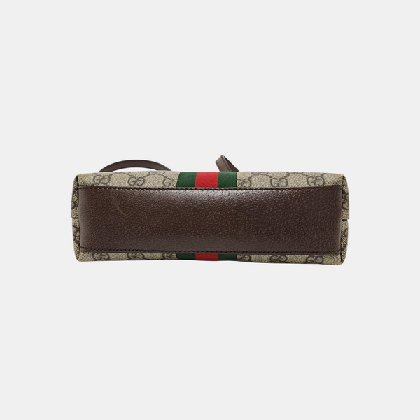 Ophidia Small Monogram Coated Canvas Beige