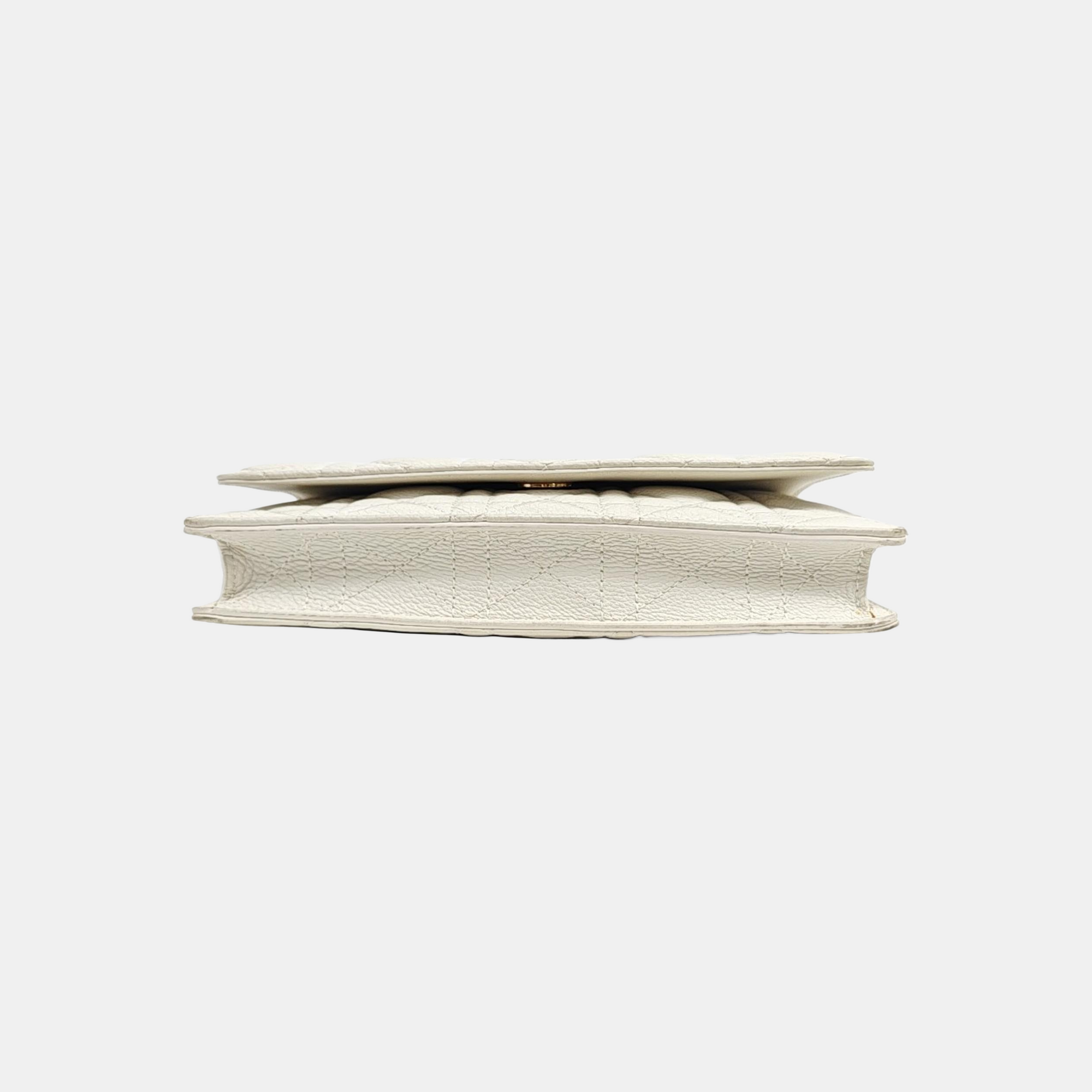 Cannage Calfskin Belt Bag White