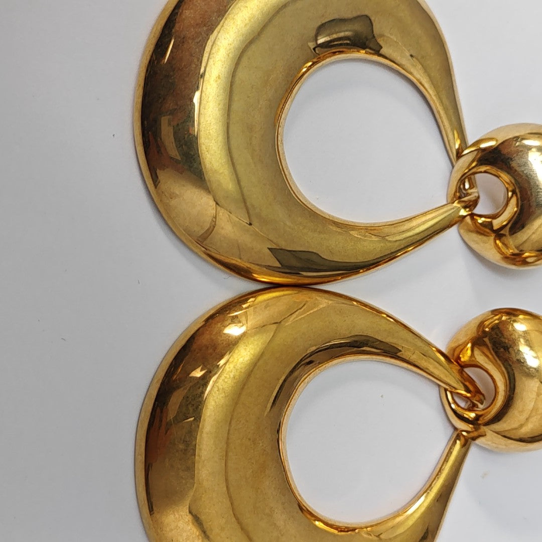 Metal Gold Clip On Earrings