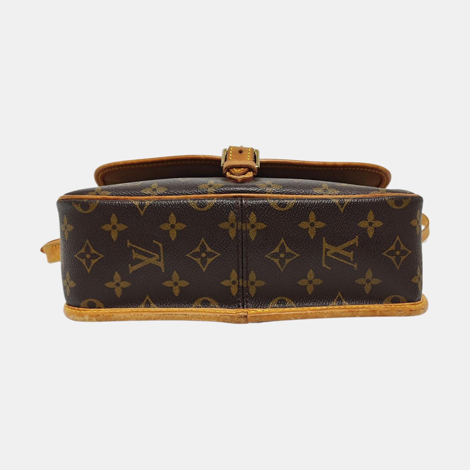 SOLOGNE PM Monogram Coated Canvas Brown