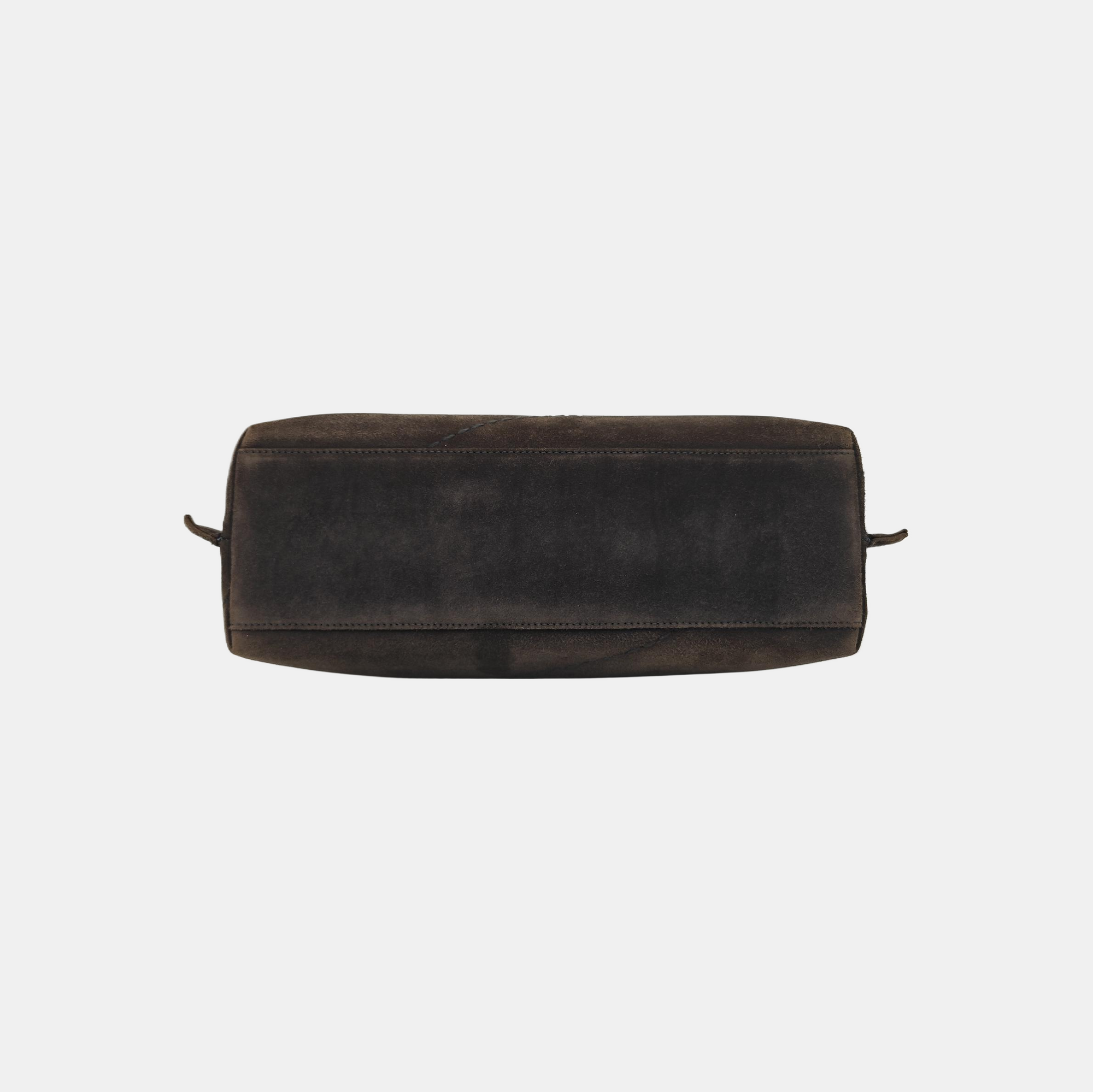 Suede Top Handle Bag Brown