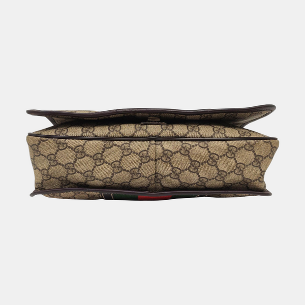 Monogram Coated Canvas Crossbody Bag Beige