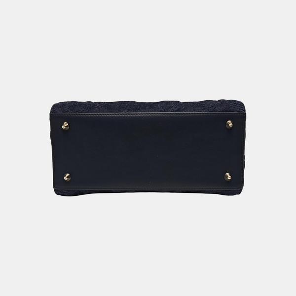 Lady Dior Medium Quilted Denim Blue