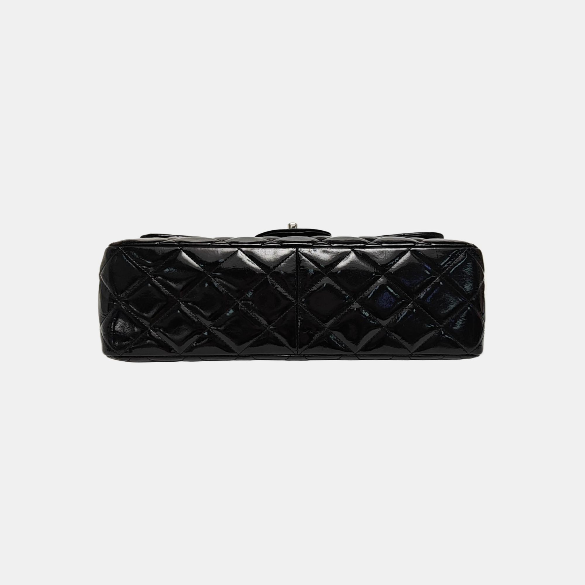 CLASSIC FLAP Jumbo Quilted Patent Leather Black