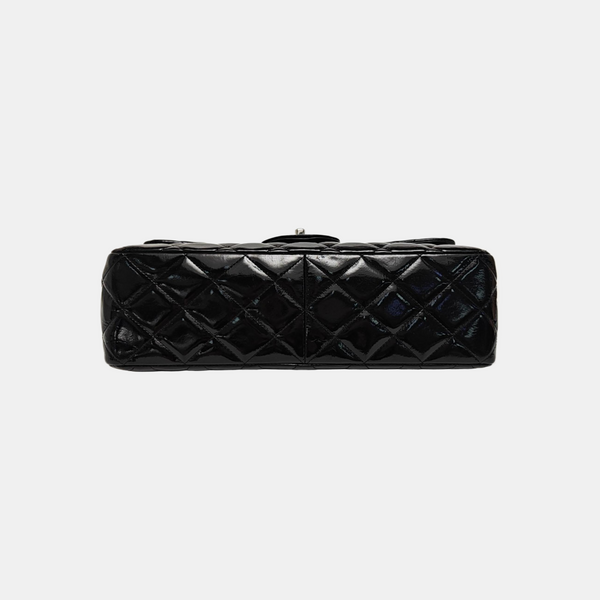 CLASSIC FLAP Jumbo Quilted Patent Leather Black