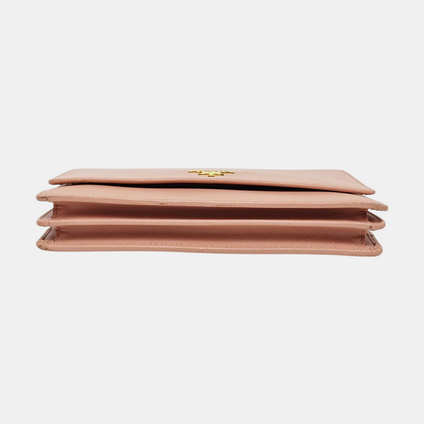 Saffiano Calfskin Crossbody Bag Pink
