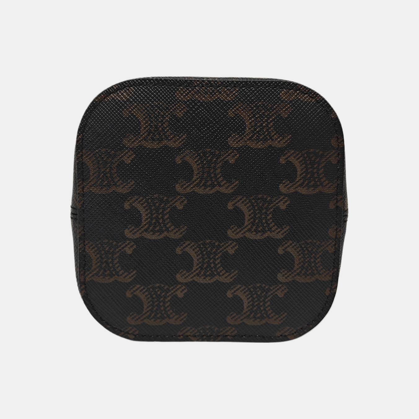 Coated Canvas Shoulder Bag Brown