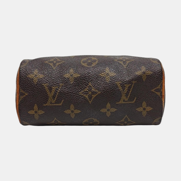 Authenticated pre-owned  SPEEDY Nano Monogram Coated Canvas Brown - Top Handle Bag at Looply