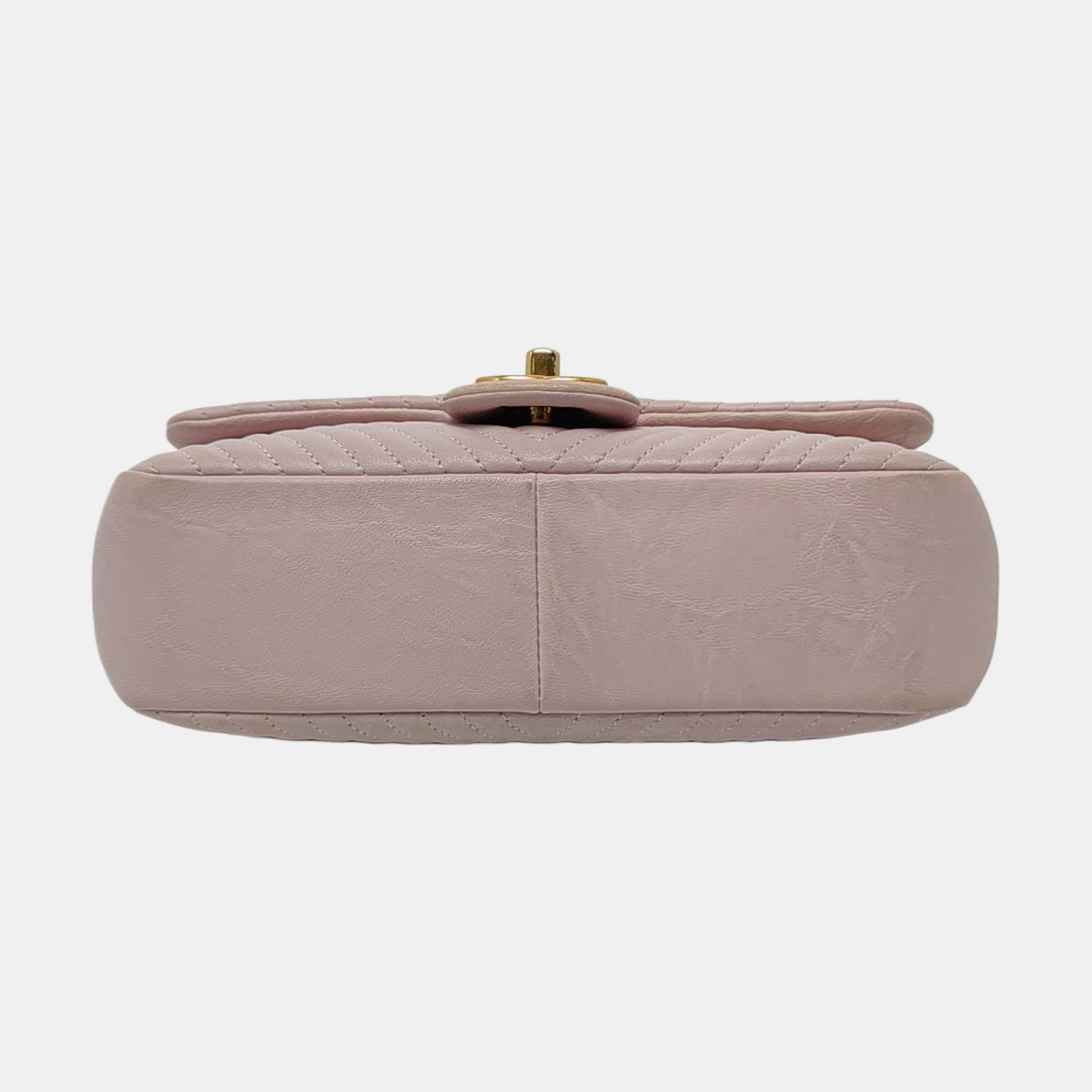 Mini Chevron, Quilted Lambskin Pink