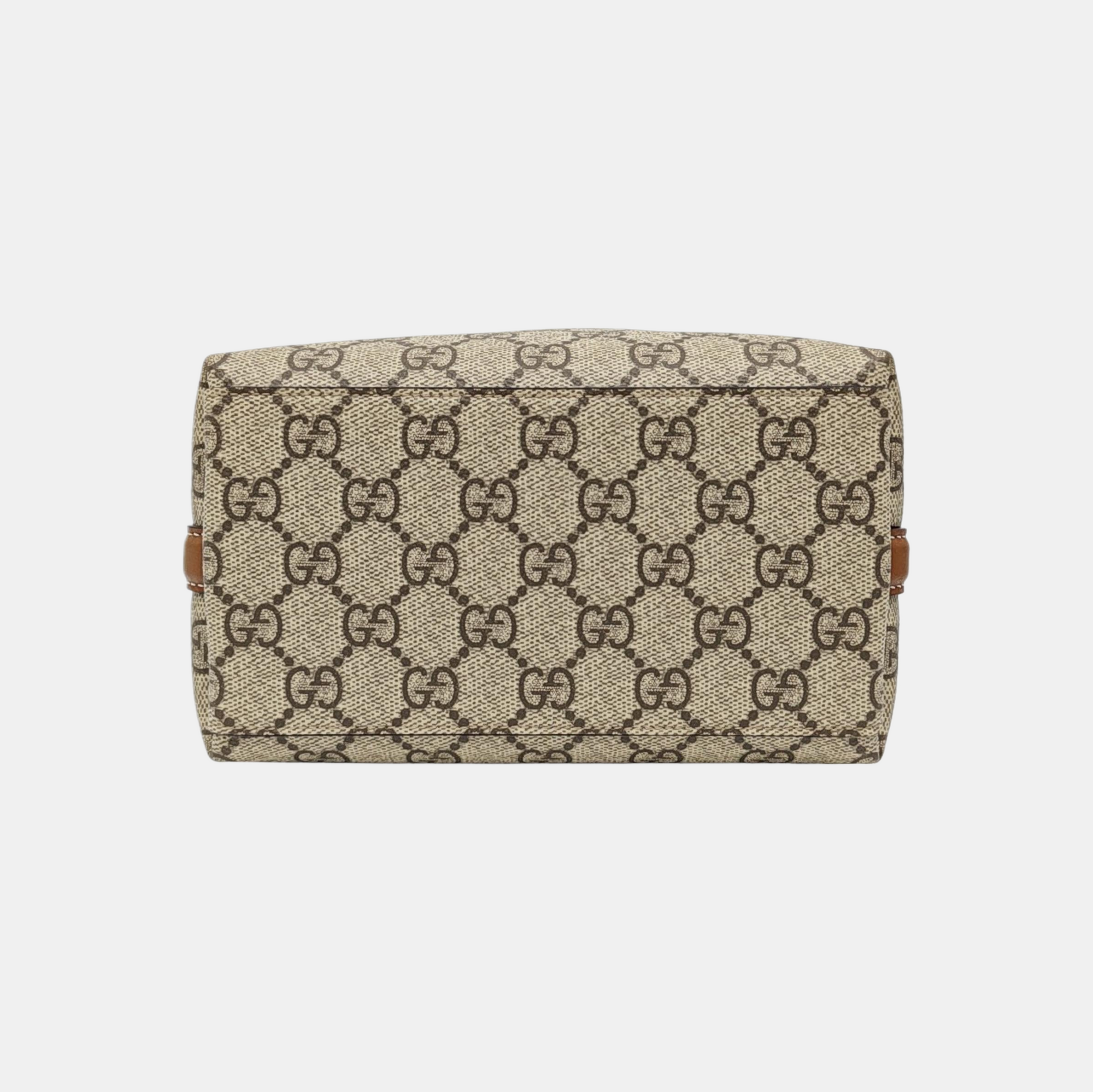 GG Emblem Monogram Coated Canvas Beige