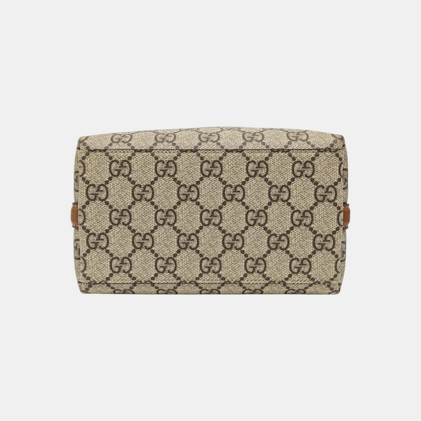GG Emblem Monogram Coated Canvas Beige