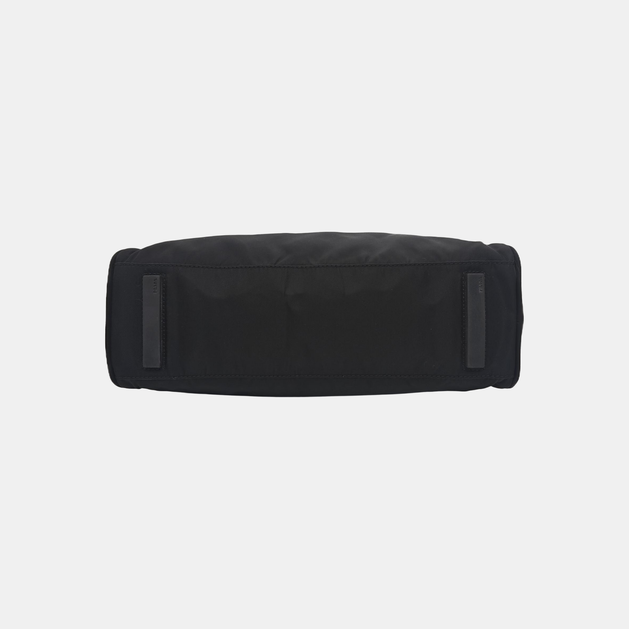 Nylon Top Handle Bag Black