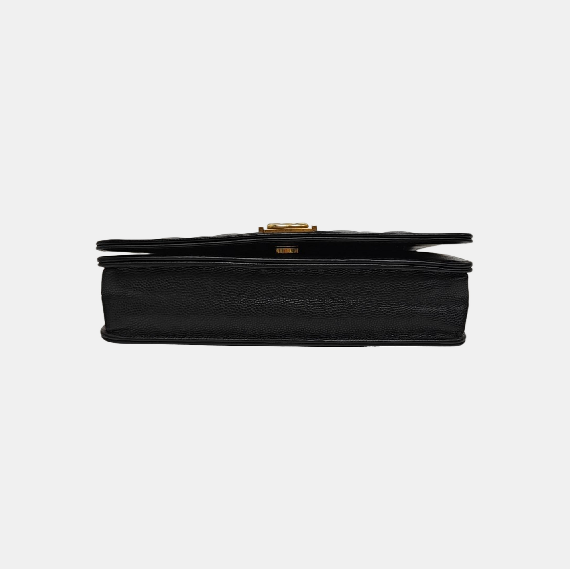 BOY CHANEL Mini Quilted Grained Calfskin Black