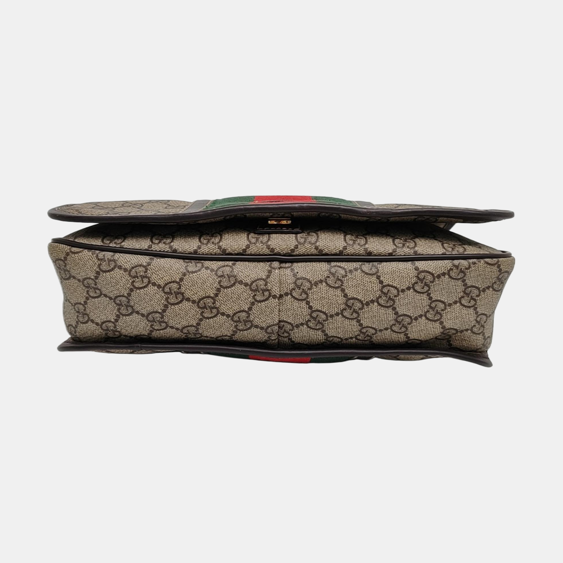 Monogram Coated Canvas Crossbody Bag Beige
