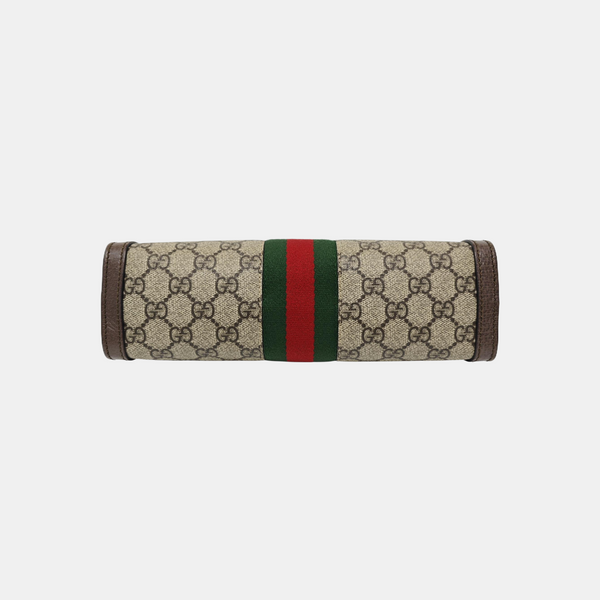 Ophidia Small Monogram Coated Canvas Beige