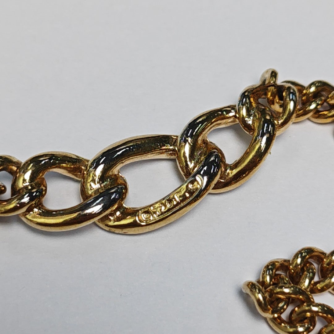 Twist Round Metal Gold Necklace
