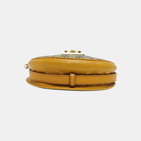 Padlock Small Monogram Coated Canvas Beige