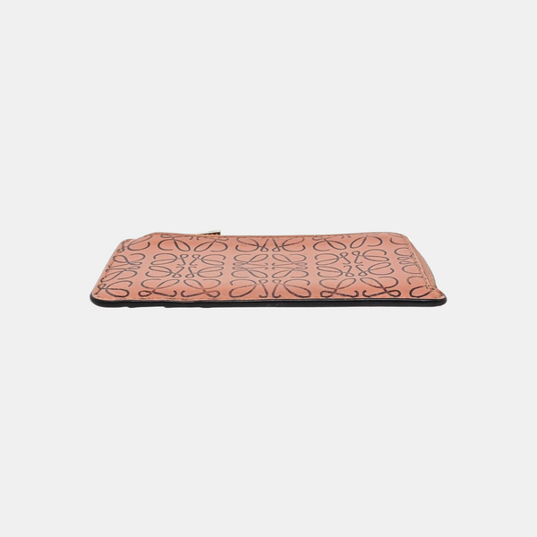 Monogram Calfskin Card Holder Pink