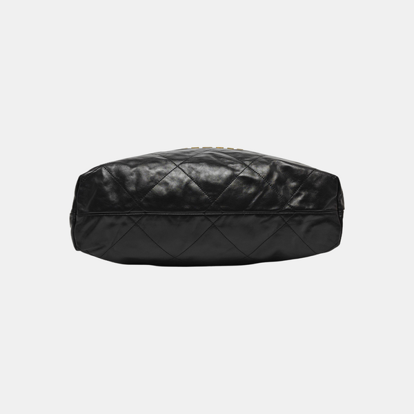 CHANEL 22 Large Quilted Calfskin Black