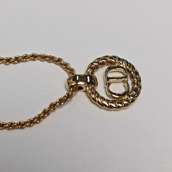 Twist Round Metal Gold Necklace