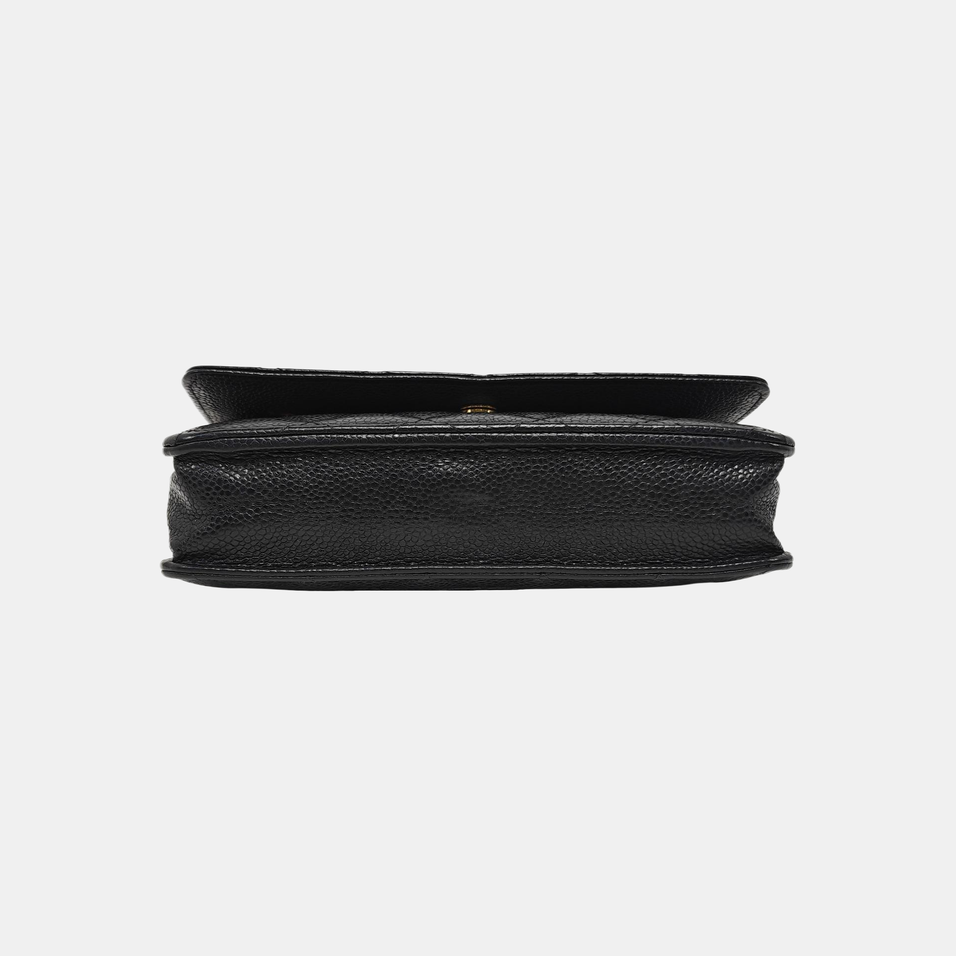 WOC Quilted Grained Calfskin Black