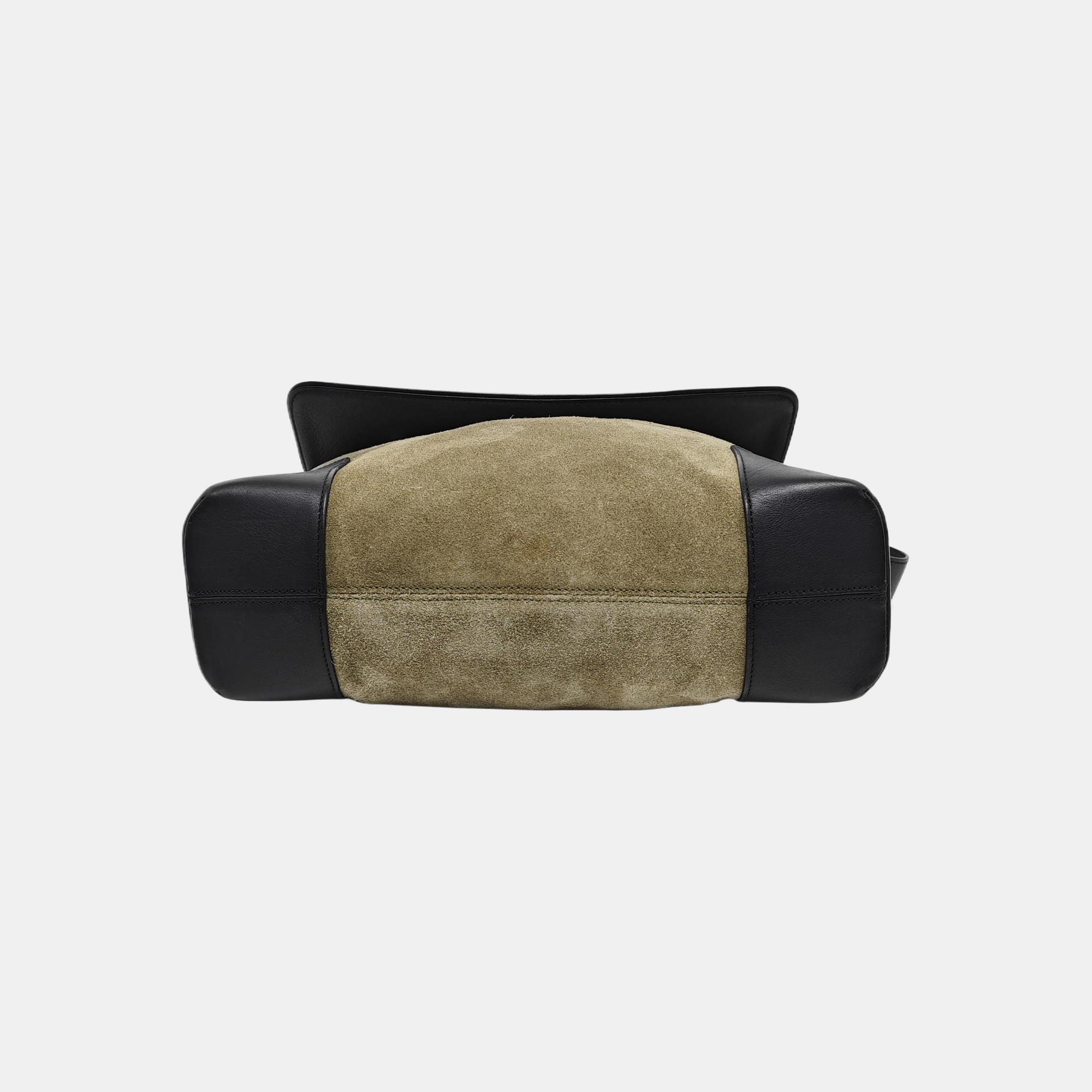 Suede Shoulder Bag Small Brown
