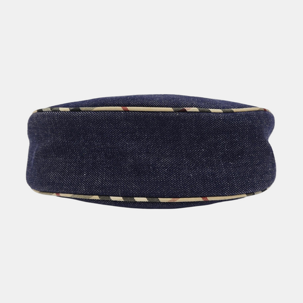 Denim Top Handle Bag Blue